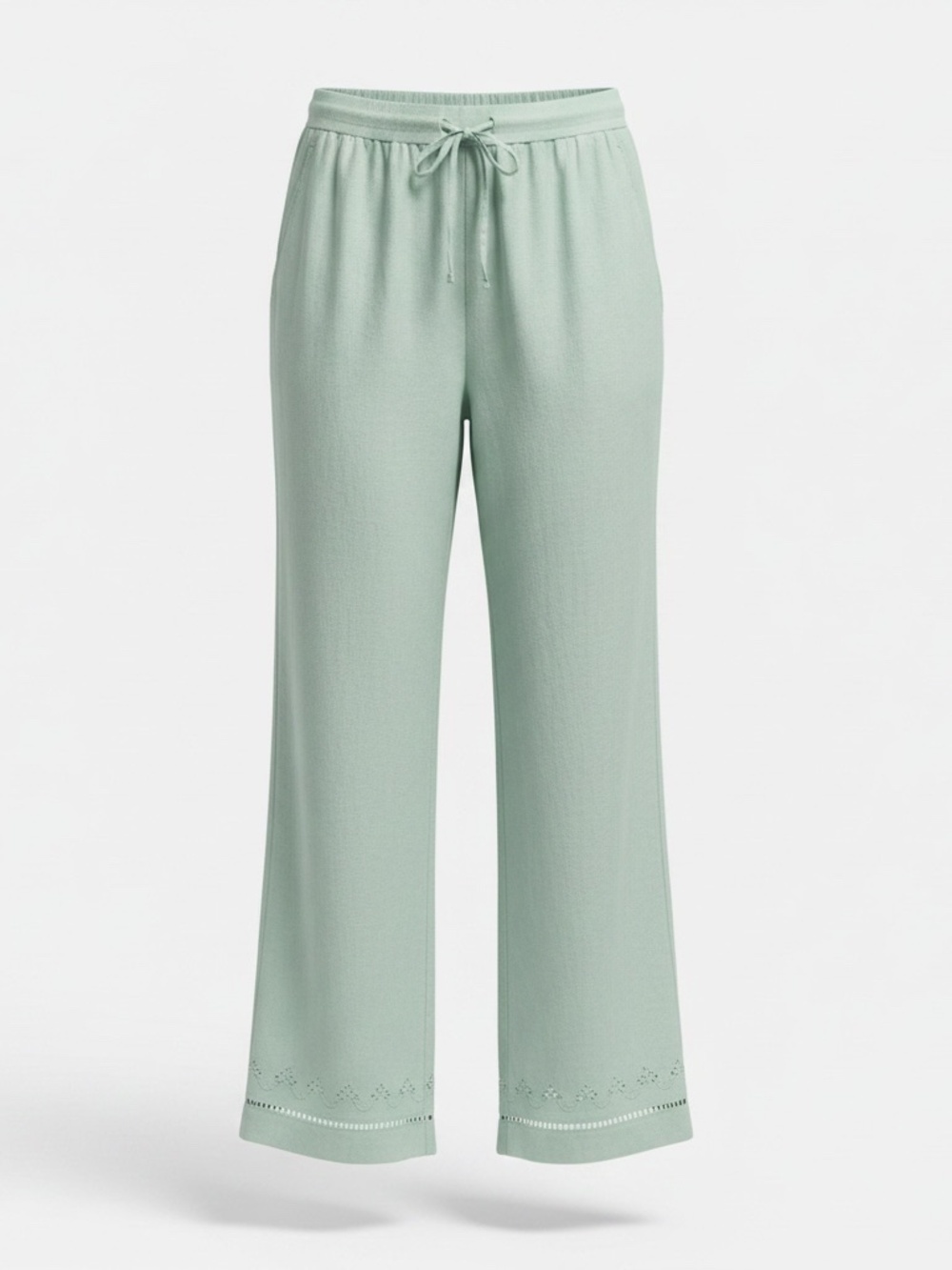 Abercrombie & Fitch (A&F) Gemma Linen-Blend Wide Leg Pull-On Pant